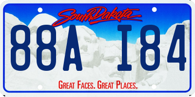 SD license plate 88AI84