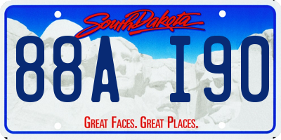 SD license plate 88AI90