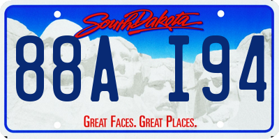 SD license plate 88AI94