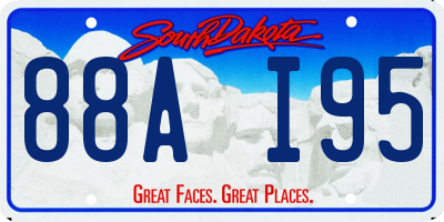 SD license plate 88AI95
