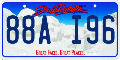 SD license plate 88AI96