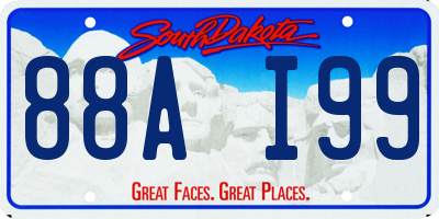 SD license plate 88AI99