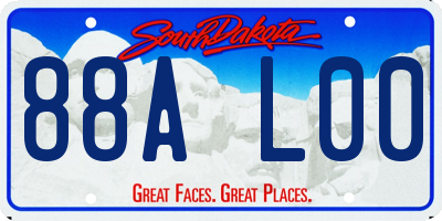 SD license plate 88AL00