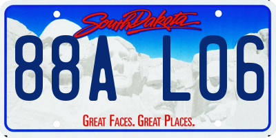 SD license plate 88AL06