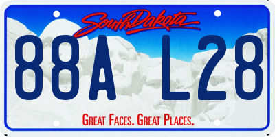 SD license plate 88AL28