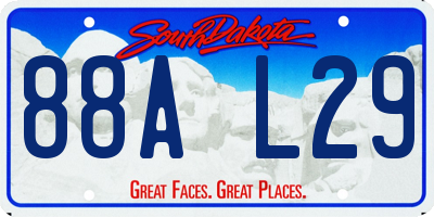 SD license plate 88AL29