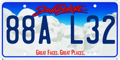 SD license plate 88AL32
