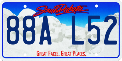 SD license plate 88AL52