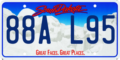 SD license plate 88AL95