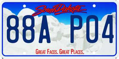 SD license plate 88AP04