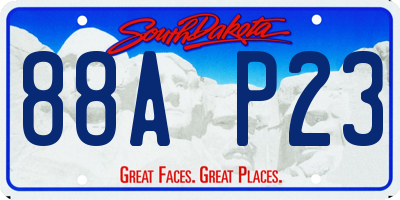 SD license plate 88AP23