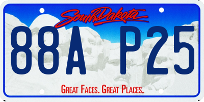 SD license plate 88AP25