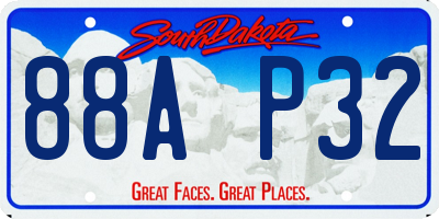 SD license plate 88AP32