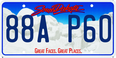 SD license plate 88AP60