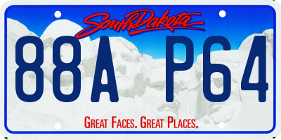 SD license plate 88AP64