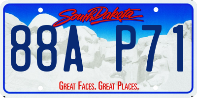 SD license plate 88AP71