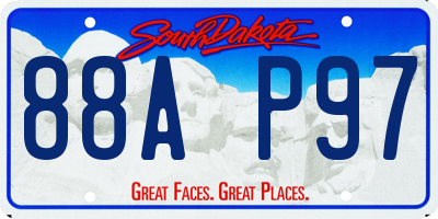 SD license plate 88AP97
