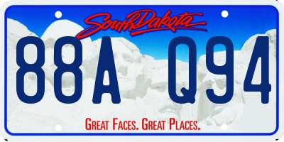 SD license plate 88AQ94