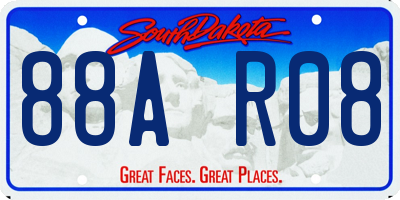 SD license plate 88AR08