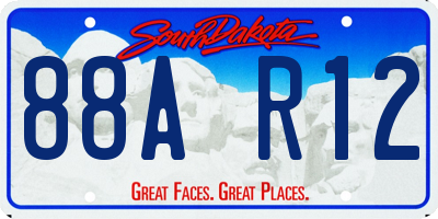 SD license plate 88AR12