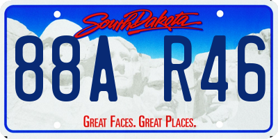 SD license plate 88AR46