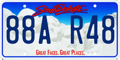 SD license plate 88AR48