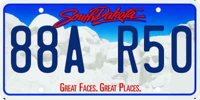 SD license plate 88AR50