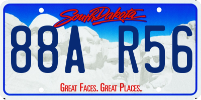 SD license plate 88AR56