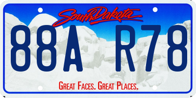 SD license plate 88AR78