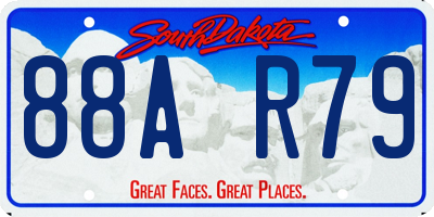 SD license plate 88AR79