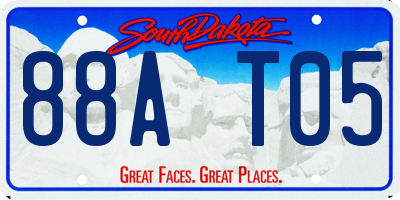 SD license plate 88AT05
