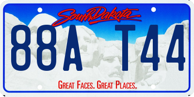 SD license plate 88AT44