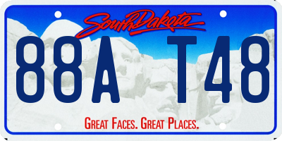 SD license plate 88AT48