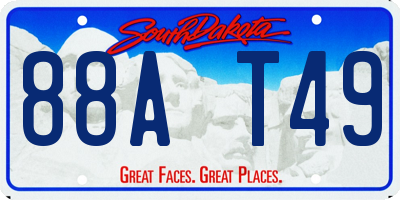 SD license plate 88AT49