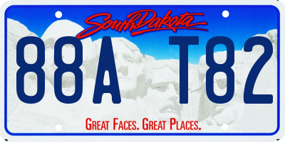 SD license plate 88AT82