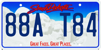 SD license plate 88AT84