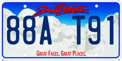 SD license plate 88AT91