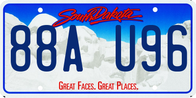 SD license plate 88AU96