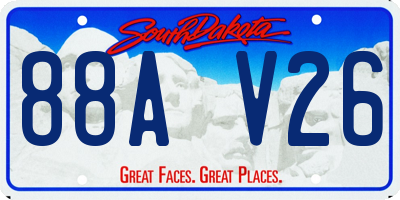 SD license plate 88AV26