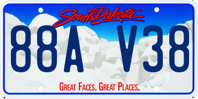 SD license plate 88AV38