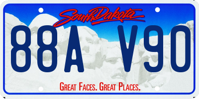 SD license plate 88AV90