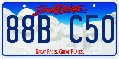 SD license plate 88BC50
