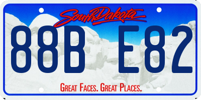 SD license plate 88BE82