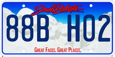 SD license plate 88BH02