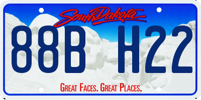 SD license plate 88BH22