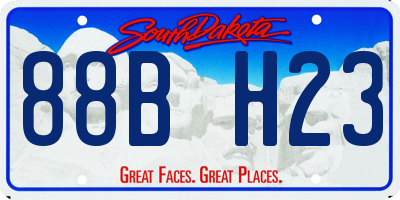 SD license plate 88BH23