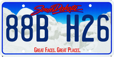 SD license plate 88BH26