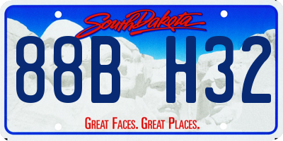 SD license plate 88BH32