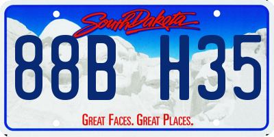 SD license plate 88BH35