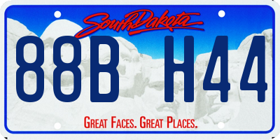 SD license plate 88BH44